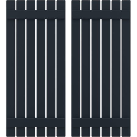 Americraft 6-Board (2 Batten) Exterior Real Wood Spaced Board-n-Batten Shutters, ARW101SB623X82OBH